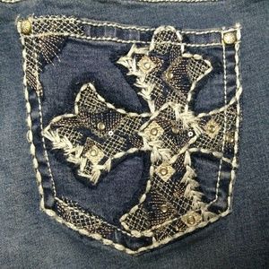 New Love Indigo Jeans Plus Size 18W Bling